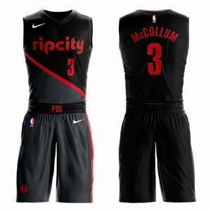 Portland Trail Blazers #3 C. J. McCollum City 2019 Jersey and Pant Set