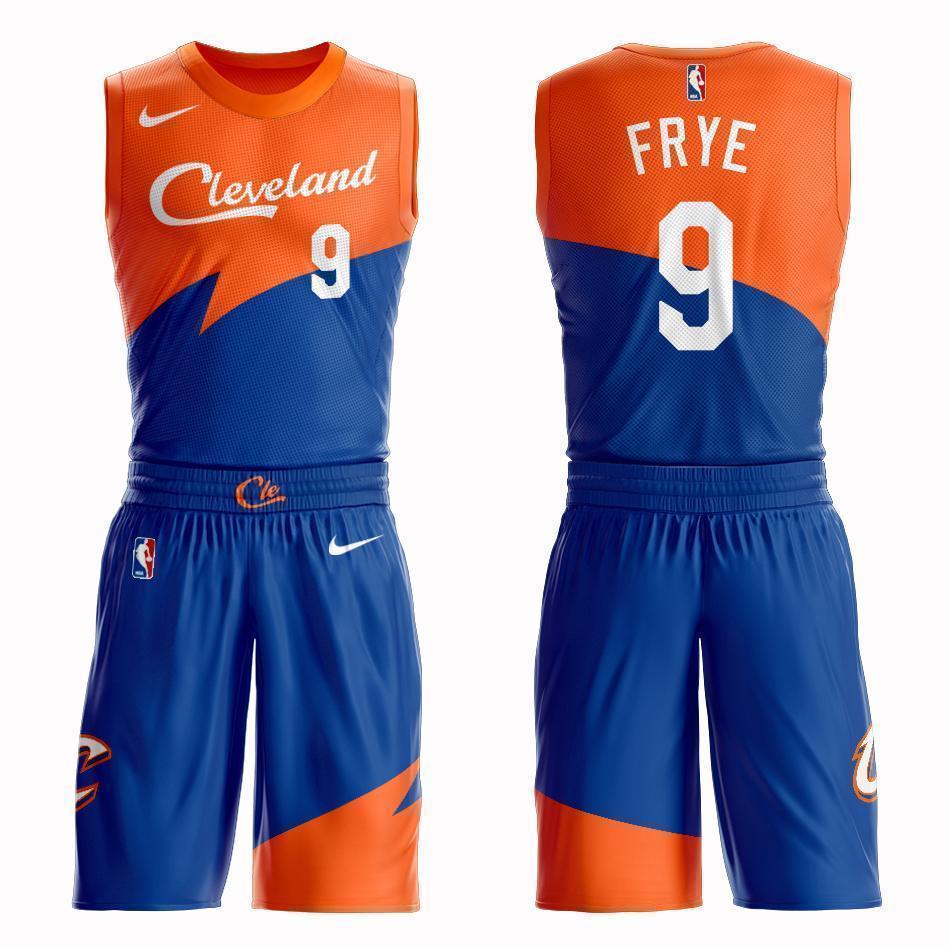 Cleveland Cavaliers #9 Channing Frye City 2019 Jersey and Pant Set