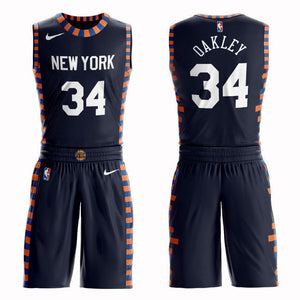 New York Knicks #34 Charles Oakley City 2019 Jersey and Pant Set
