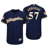 Chase Anderson Milwaukee Brewers 2019 Spring Training Baseball Player Jersey
