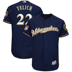 Christian Yelich Milwaukee Brewers 2019 Spring Training Baseball Player Jersey
