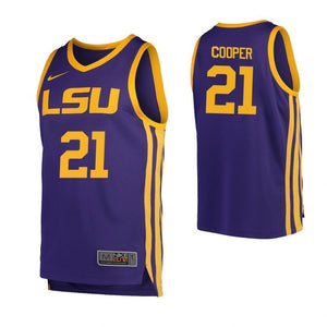Courtese Cooper LSU Tigers Basketball Jersey - Purple