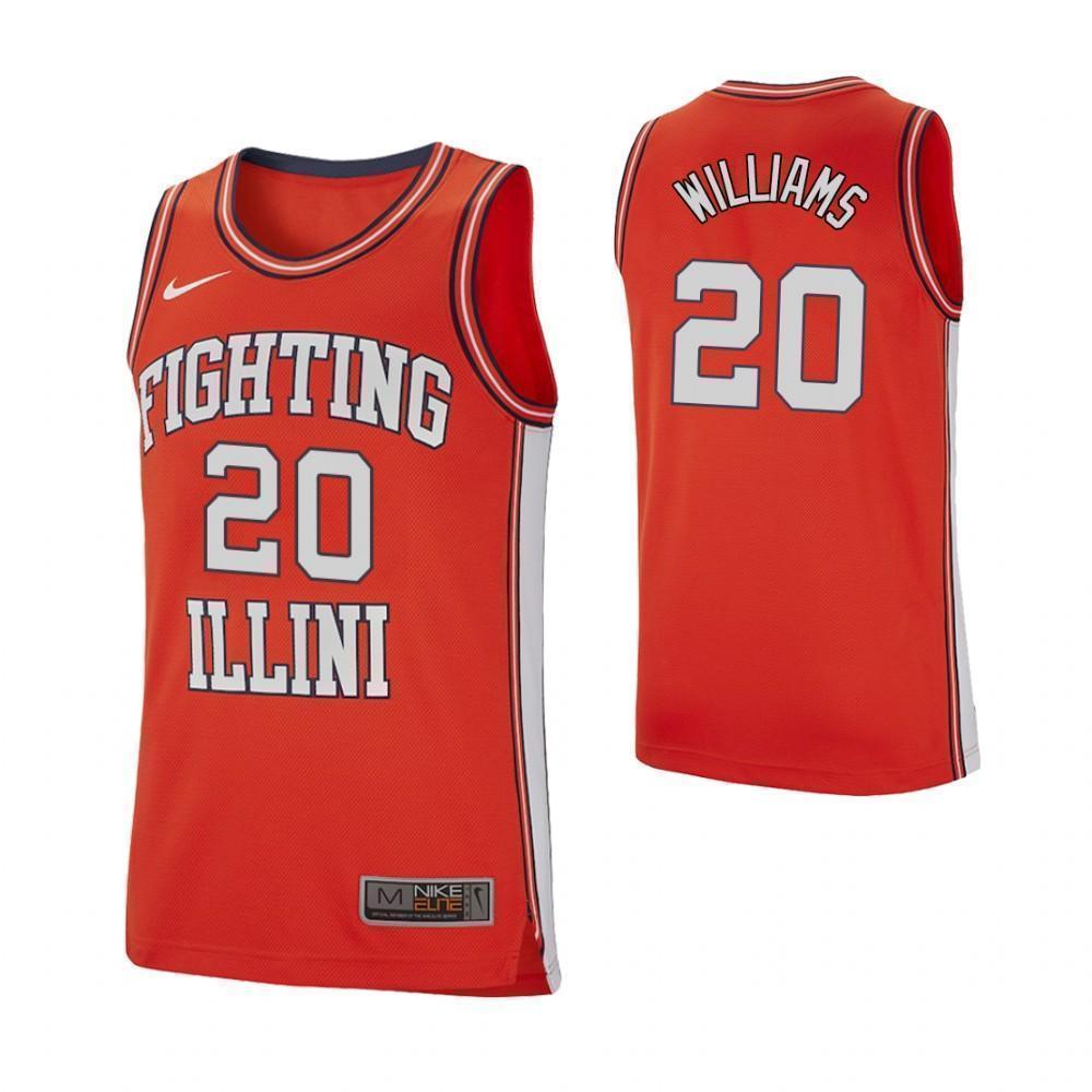 Da'Monte Williams Illinois Fighting Illini Basketball Jersey - Red