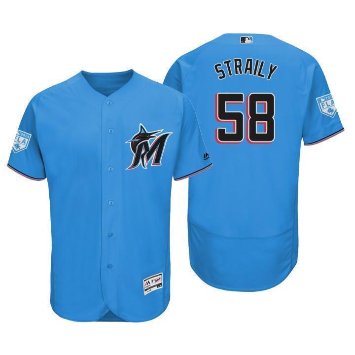 Dan Straily Miami Marlins 2019 Spring Training Baseball Player Jersey