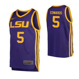 Daryl Edwards LSU Tigers Basketball Jersey - Purple