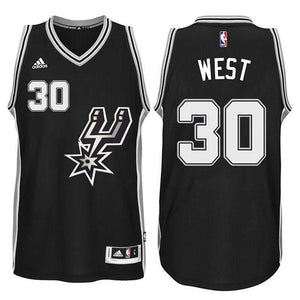 David West San Antonio Spurs #30 Black Signature Spur New Swingman Road Jersey