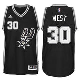 David West San Antonio Spurs #30 Black Signature Spur New Swingman Road Jersey