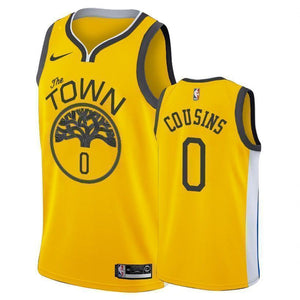 Golden State Warriors #0 DeMarcus Cousins 2018/19 Earned Edition Swingman Jersey