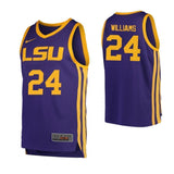 Emmitt Williams LSU Tigers Basketball Jersey - Purple