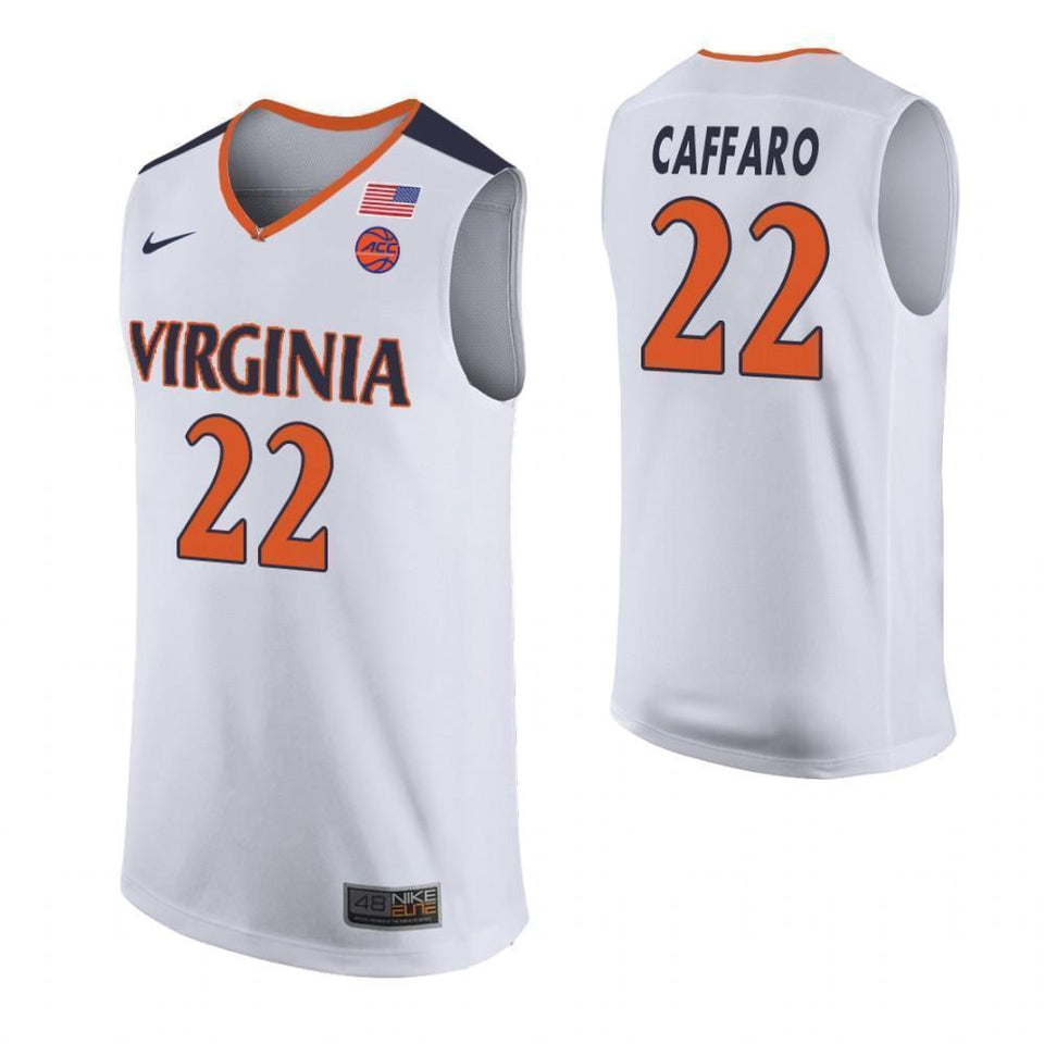 Francisco Caffaro Virginia Cavaliers Basketball Jersey - White