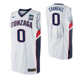 Geno Crandall Gonzaga Bulldogs 2019 Final Four Basketball Jersey - White