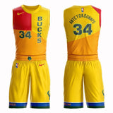 Milwaukee Bucks #34 Giannis Antetokounmpo City 2019 Jersey and Pant Set