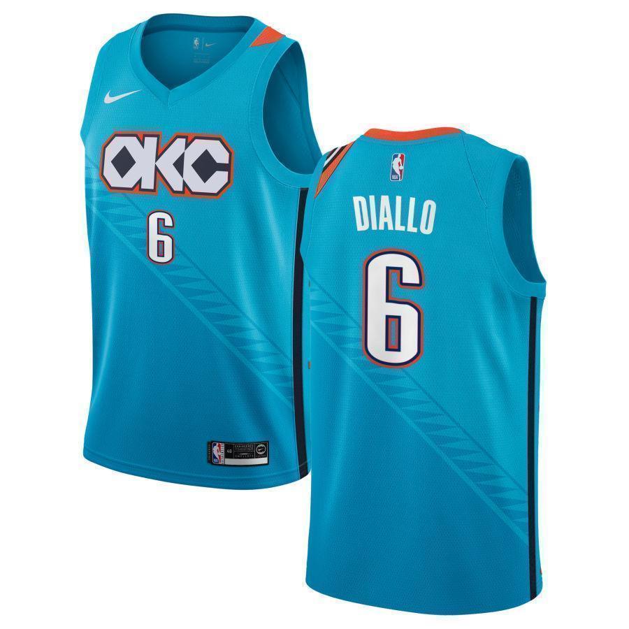 Oklahoma City Thunder #6 Hamidou Diallo NEW 2018/19 City Edition Swingman Jersey