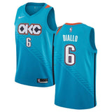 Oklahoma City Thunder #6 Hamidou Diallo NEW 2018/19 City Edition Swingman Jersey