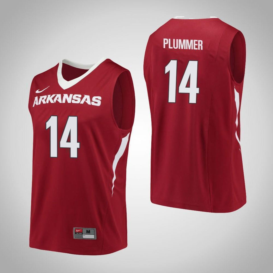 JT Plummer Arkansas Razorbacks Basketball Jersey - Red