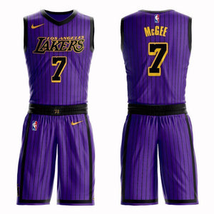 Los Angeles Lakers #7 JaVale McGee City 2019 Jersey and Pant Set