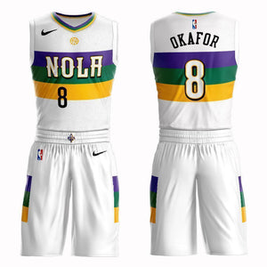 New Orleans Pelicans #8 Jahlil Okafor City 2019 Jersey and Pant Set