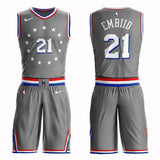 Philadelphia 76ers #21 Joel Embiid City 2019 Jersey and Pant Set