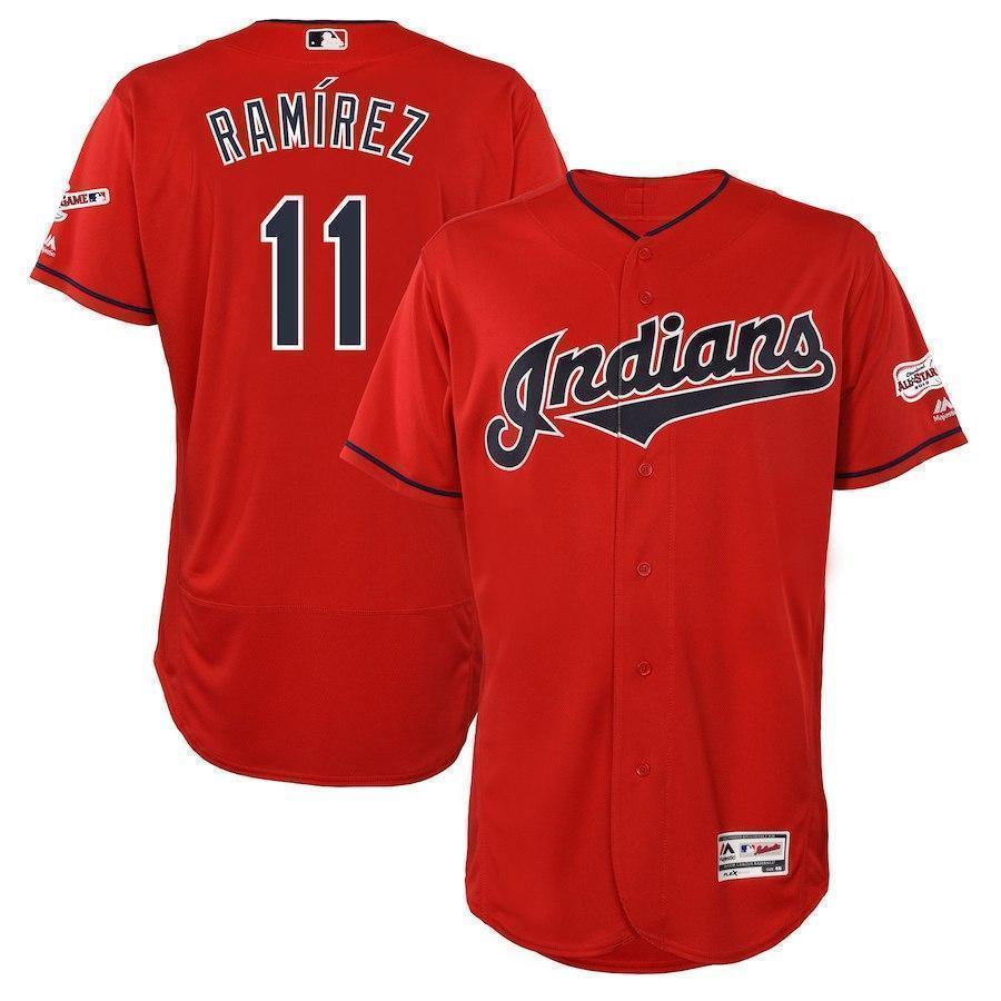Jose Ramirez Cleveland Indians 2019 All Star Game Patch Baseball Jersey