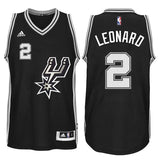 Kawhi Leonard San Antonio Spurs #2 Black Signature Spur New Swingman Road Jersey