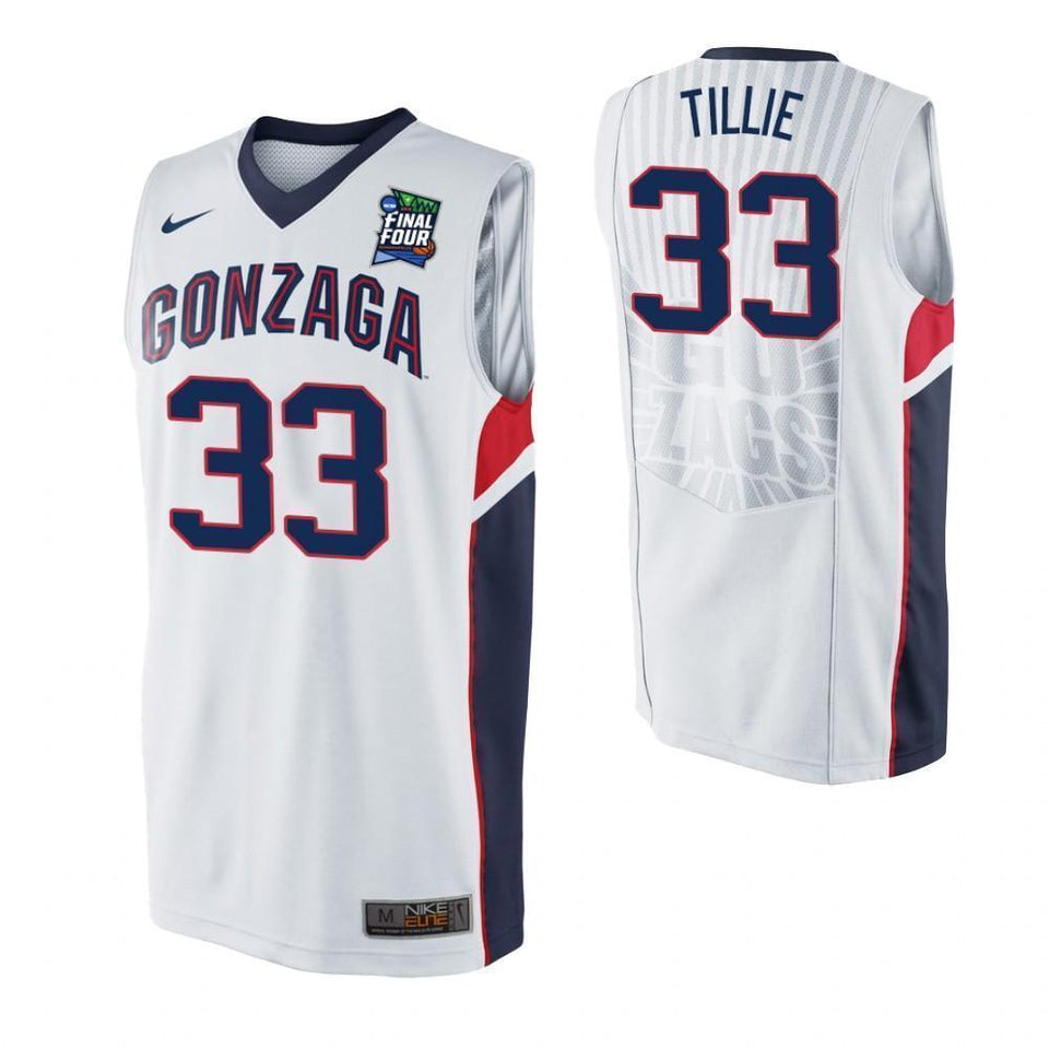 Killian Tillie Gonzaga Bulldogs 2019 Final Four Basketball Jersey - White