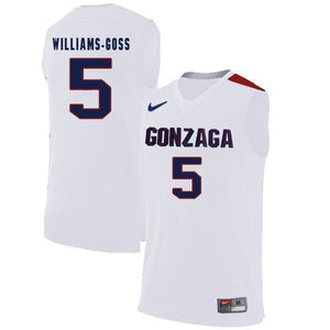 Nigel Williams-Goss Gonzaga Bulldogs Basketball Jersey-White