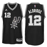 LaMarcus Aldridge San Antonio Spurs #12 Black Signature Spur New Swingman Road Jersey