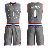 Philadelphia 76ers #1 Landry Shamet City 2019 Jersey and Pant Set