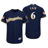 Lorenzo Cain Milwaukee Brewers 2019 Spring Training Baseball Player Jersey