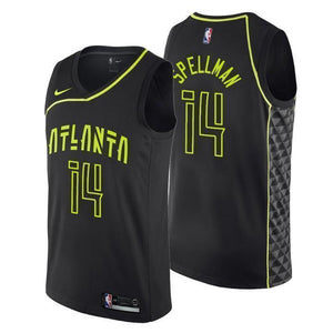 Atlanta Hawks Omari Spellman City Edition Black Swingman Jersey