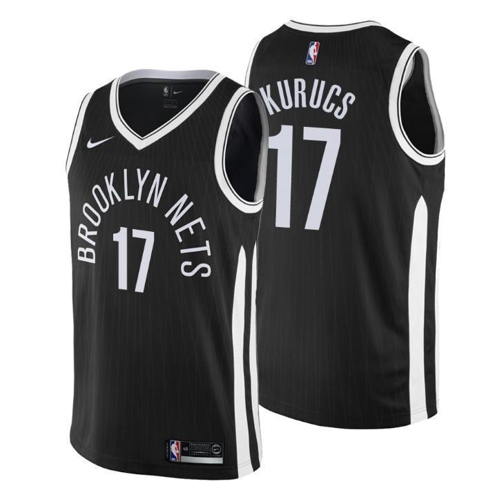 Brooklyn Nets Rodions Kurucs City Edition Black Swingman Jersey