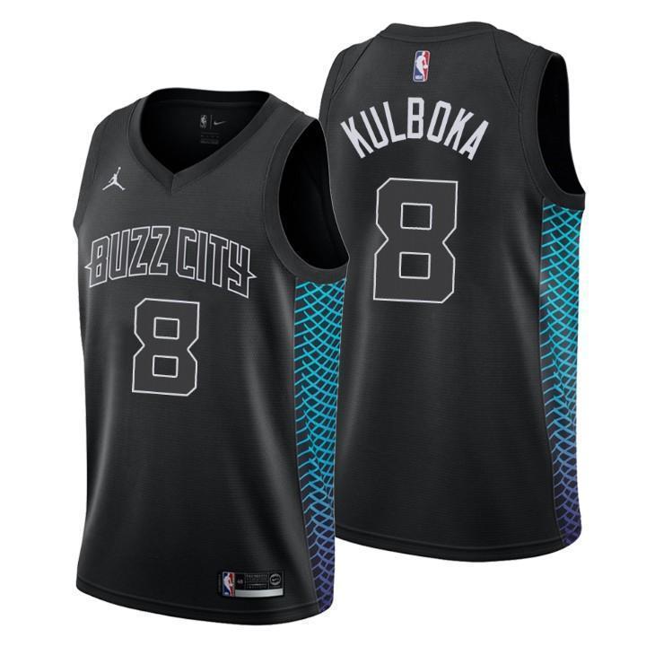 Charlotte Hornets Arnoldas Kulboka City Edition Black Swingman Jersey