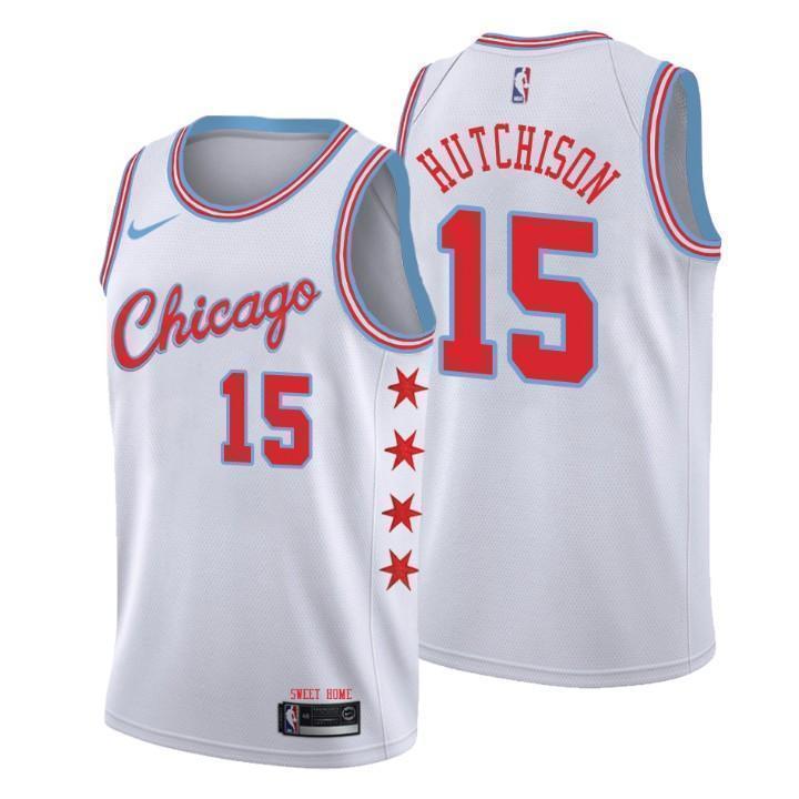 Chicago Bulls Chandler Hutchison City Edition White Swingman Jersey