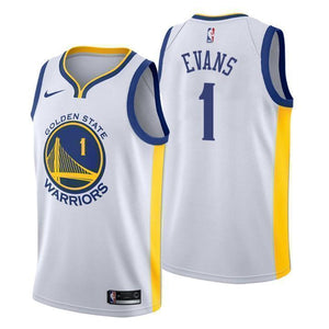 Golden State Warriors #1 Jacob Evans Association White Swingman Jersey