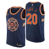 New York Knicks #20 Kevin Knox II City Edition Navy Swingman Jersey