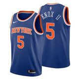 New York Knicks #5 Kevin Knox II Icon Edition Blue Swingman Jersey