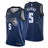 Orlando Magic #5 Mohamed Bamba City Edition Navy Swingman Jersey