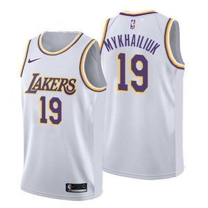 Los Angeles Lakers #19 Sviatoslav Mykhailiuk Association White Swingman Jersey