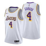 Los Angeles Lakers #4 Alex Caruso Association White Swingman Jersey