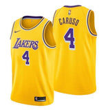 Los Angeles Lakers #4 Alex Caruso Icon Edition Gold Swingman Jersey
