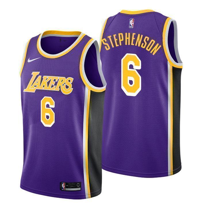 Los Angeles Lakers #6 Lance Stephenson Statement Purple Swingman Jersey