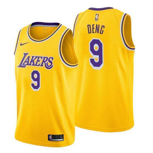 Los Angeles Lakers #9 Luol Deng Icon Edition Gold Swingman Jersey