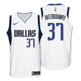 Dallas Mavericks #37 Kostas Antetokounmpo Association White Swingman Jersey