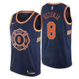 New York Knicks #8 Mario Hezonja City Edition Navy Swingman Jersey