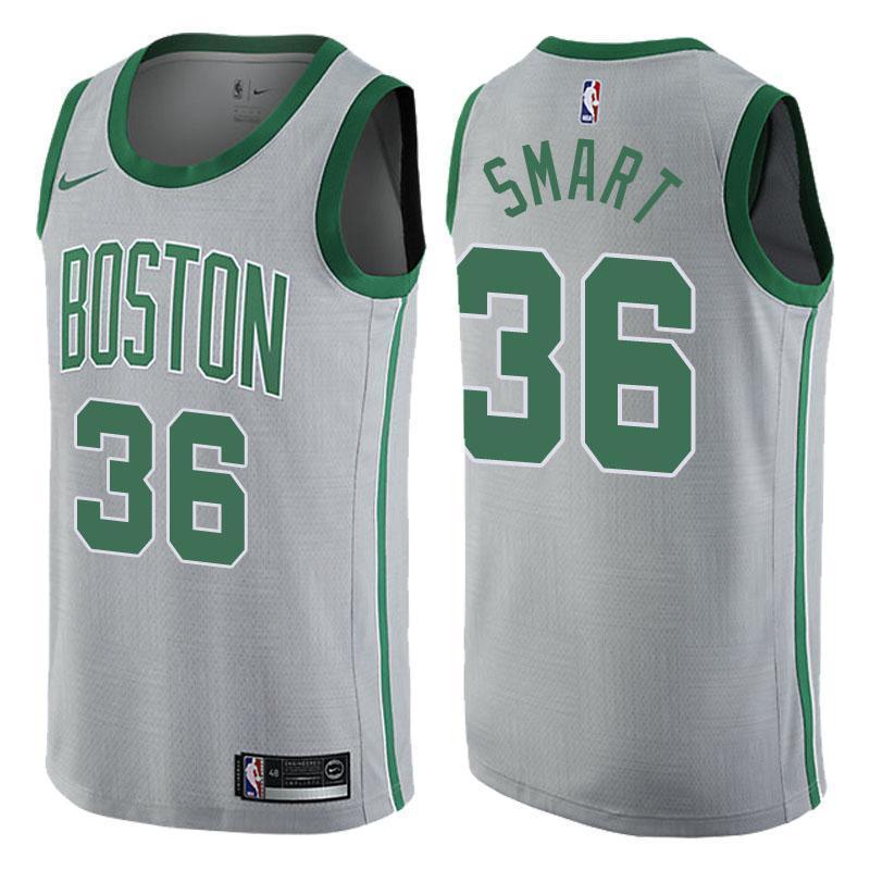 Boston Celtics Marcus Smart City Series Gray Swingman Jersey