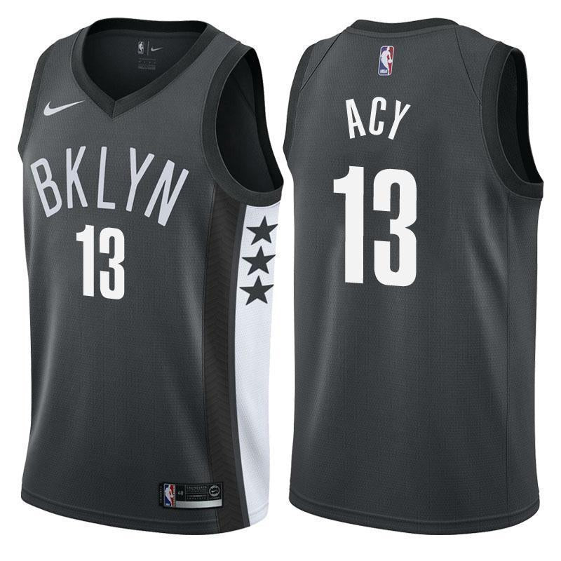 Brooklyn Nets Quincy Acy Statement Black Swingman Jersey
