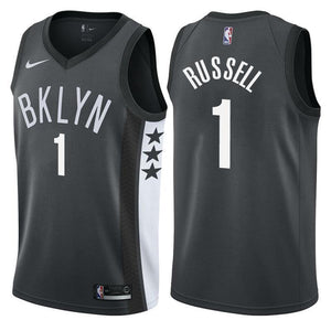 Brooklyn Nets D'Angelo Russell Statement Black Swingman Jersey