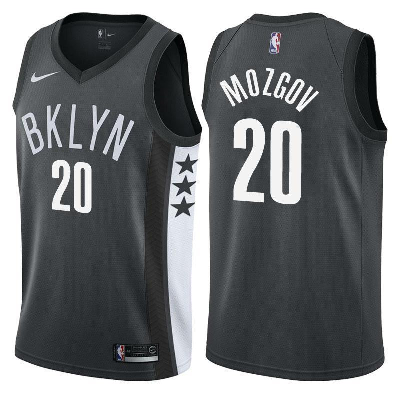 Brooklyn Nets Timofey Mozgov Statement Black Swingman Jersey