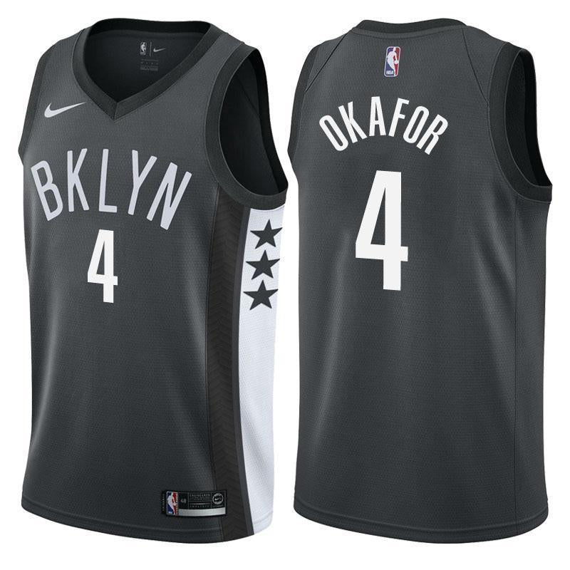 Brooklyn Nets Jahlil Okafor Statement Black Swingman Jersey