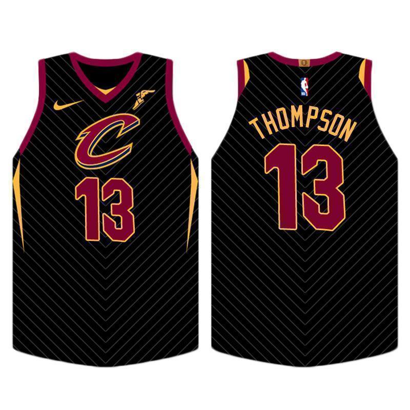 Cleveland Cavaliers #13 Tristan Thompson Statement Black Swingman Jersey